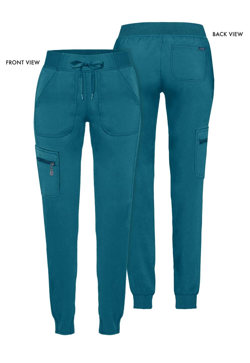 Adar Uniforms, Pro Scrubs for Women - Ultimate Yoga Jogger Scrub Pants - P7104 - Caribbean Blue - S - Image 5
